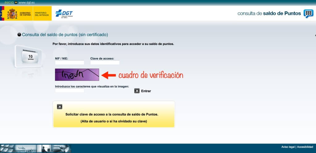 Acceder sin certificado digital