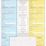 Imagen escaneada de un parte de accidente