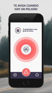 Captura de pantalla de la app Comobity sobre la cercanía de unas obras